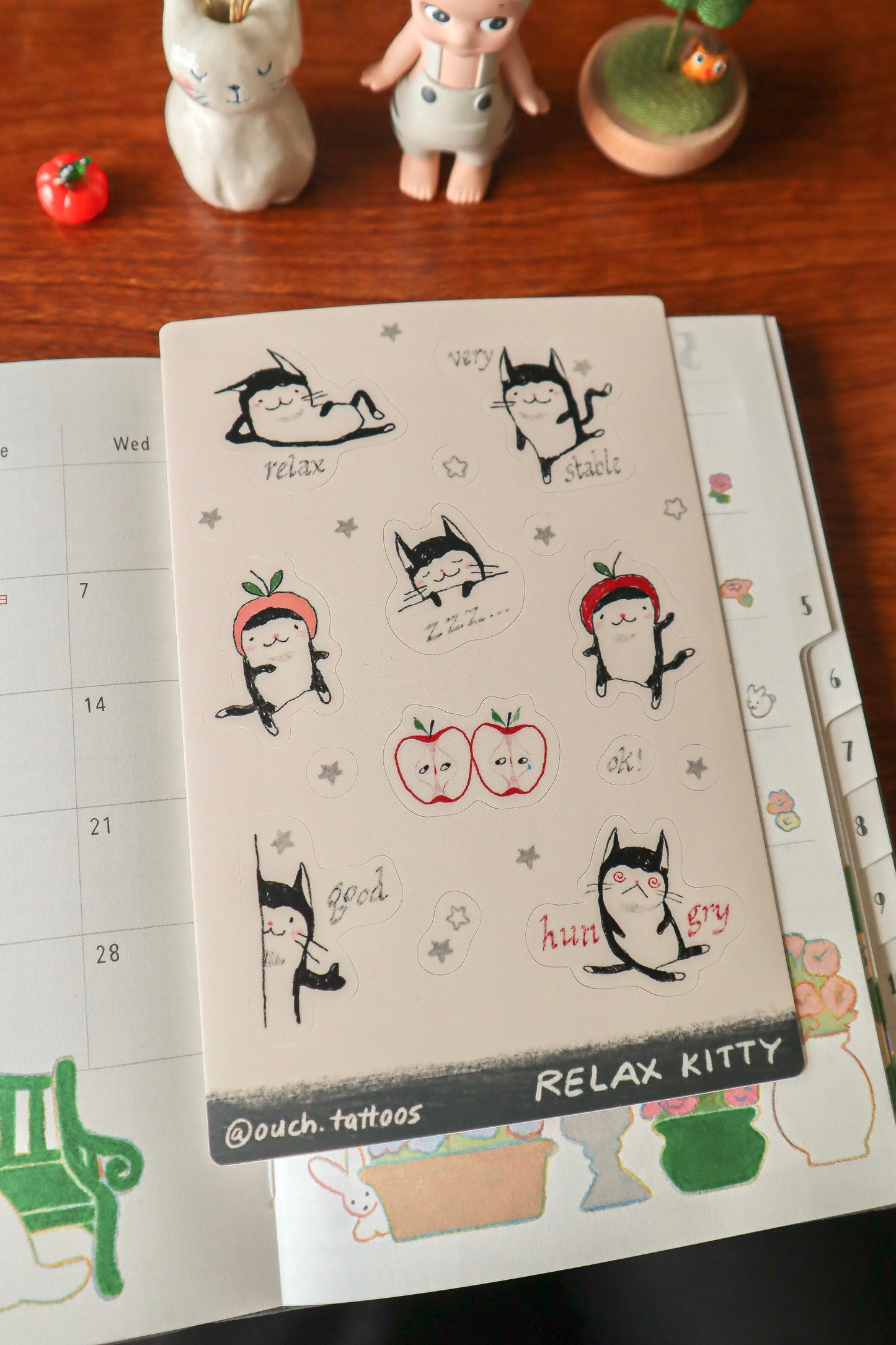 Relax Kitty Stickers