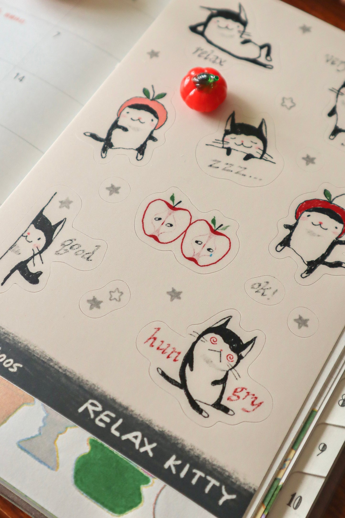 Relax Kitty Stickers