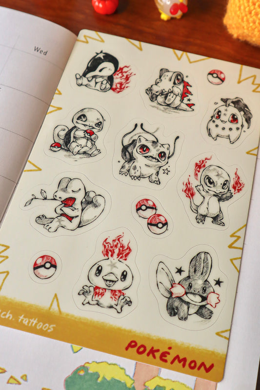 Starter Pokémon Stickers
