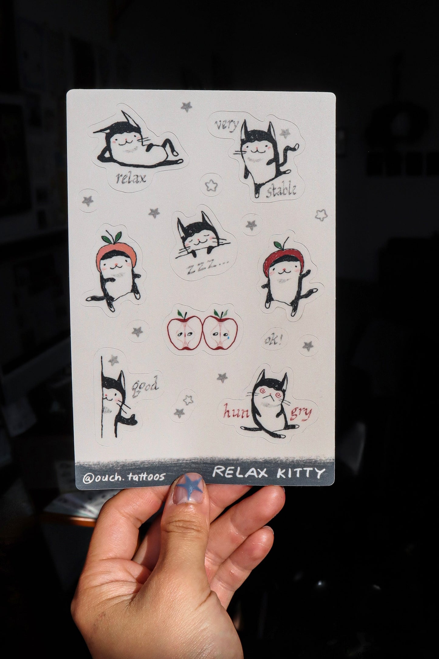 Relax Kitty Stickers