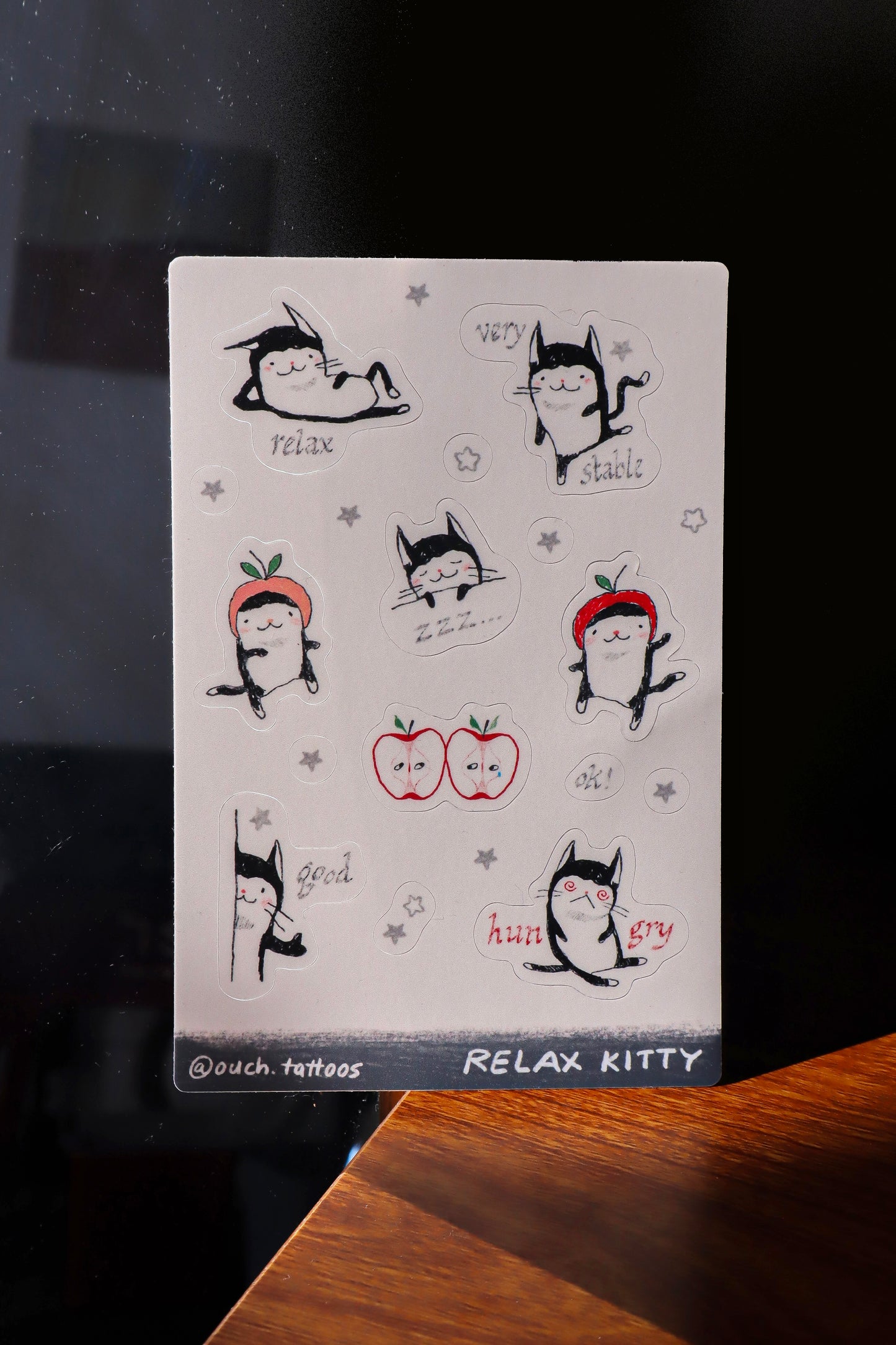 Relax Kitty Stickers