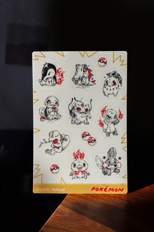 Starter Pokémon Stickers